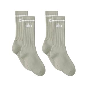 ALO Yoga Unisex Throwback Sock Limited edition/release Limestone/White X2 medium